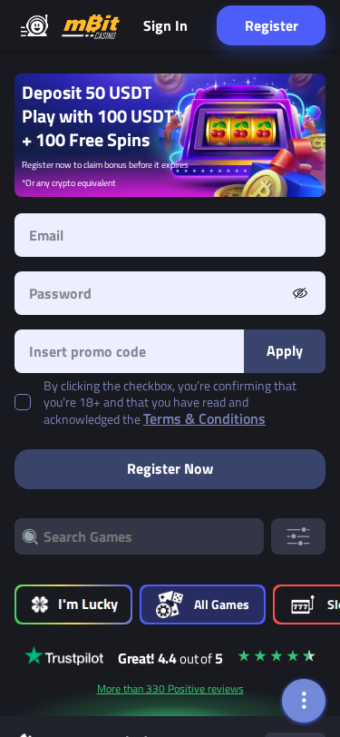 mBit Casino mobile